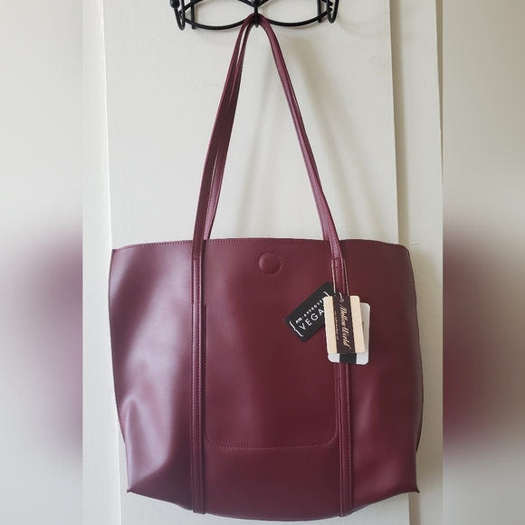 Mellow World Sadie Re Floral Embellished Tote Bag Burgandy - Picture 1 of 6